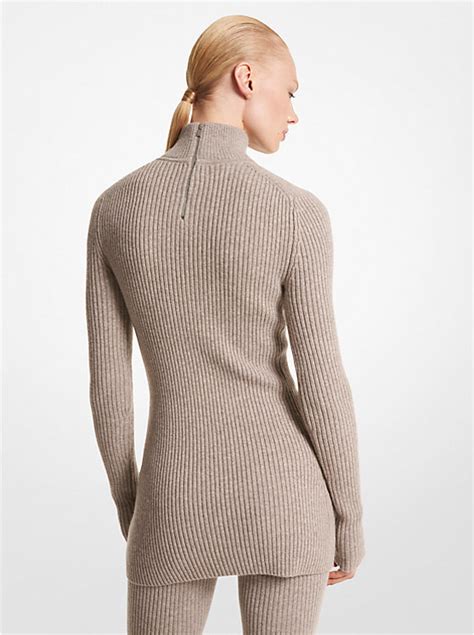 michael kors turtleneck|Stretch Cashmere Tunic Turtleneck .